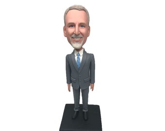 Man Bobble head Custom, Personalized Birthday Cake Topper For Dad, Husband, Boyfriend, Unique Groomsman Gifts Idea