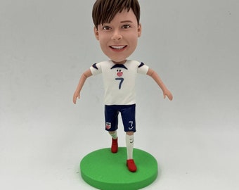 Custom Football Fan Man Bobblehead,Open ball  bobbleheads , Bithday Gift, Christmas bobble head Gift,Handsome Man,Polymer Clay,soccer Fan