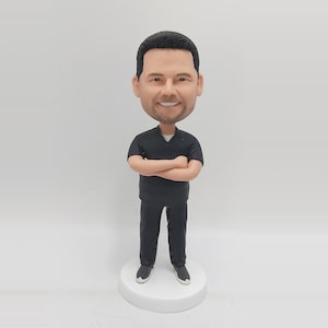 Custom Polymer Clay Bobblehead: Personalized Action Figure Gift