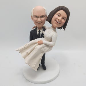 Wedding cake topper wedding bobblehead custom Cake toppers for wedding custom wedding figurine wedding cake topper bride and groom,Wedding
