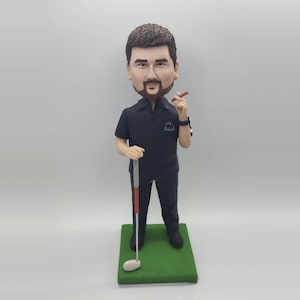Custom Golf Bobblehead smoking,Personalized Golf Gifts For Him,Unique Golf Gifts For Him,Custom Boss Gifts For Golf lovers,Gifts For Golfers