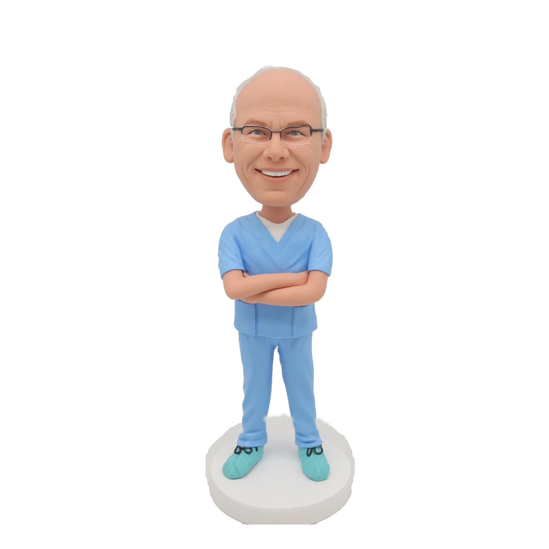 Custom Doctor Bobblehead in Scrubs,graduation Bobbleheads,bobblehead