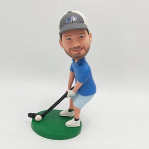 Custom golf Bobbleheads, Personalized Valentine&#39;s Day Golf Gifts For Him,Personalized Golf Bobbleheads Playing Golf, Best Golf Gifts For Men
