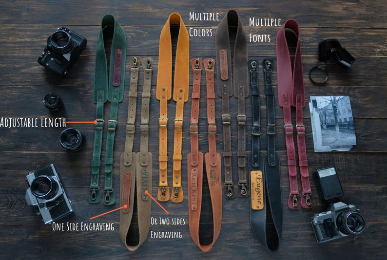 Leather Camera Strap Personalized Camera Strap Personalised Etsy