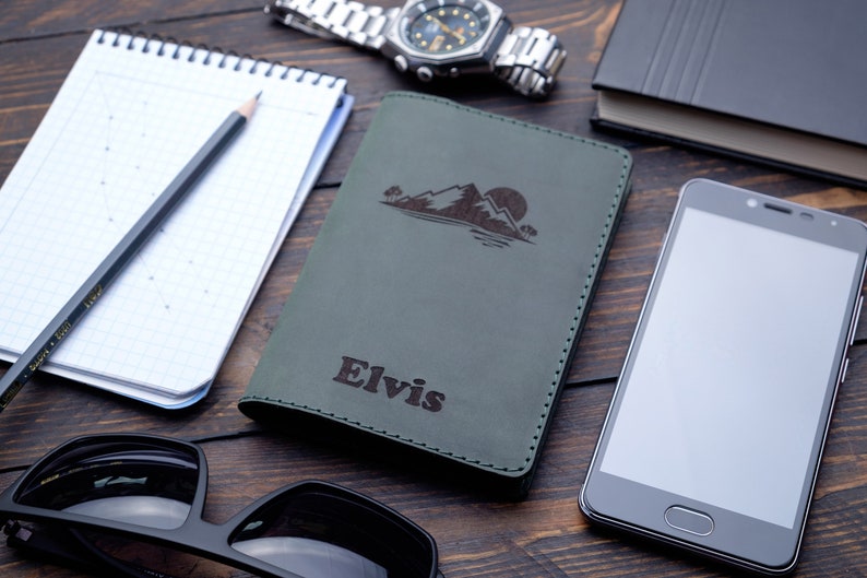 3rd Anniversary Leather Gift Boyfriend gift Engraved Passport Holder Personalized Leather Passport Cover Travel Wallet anniversry gift