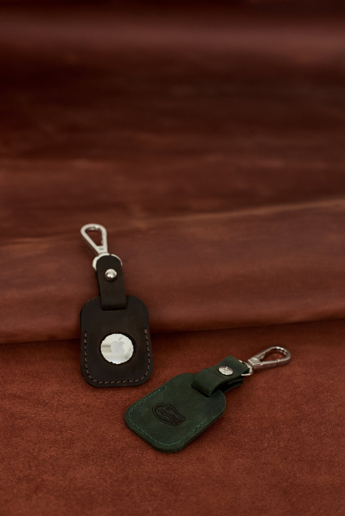 AirTag Leather Keychain Personalized Leather AirTag Custom Etsy