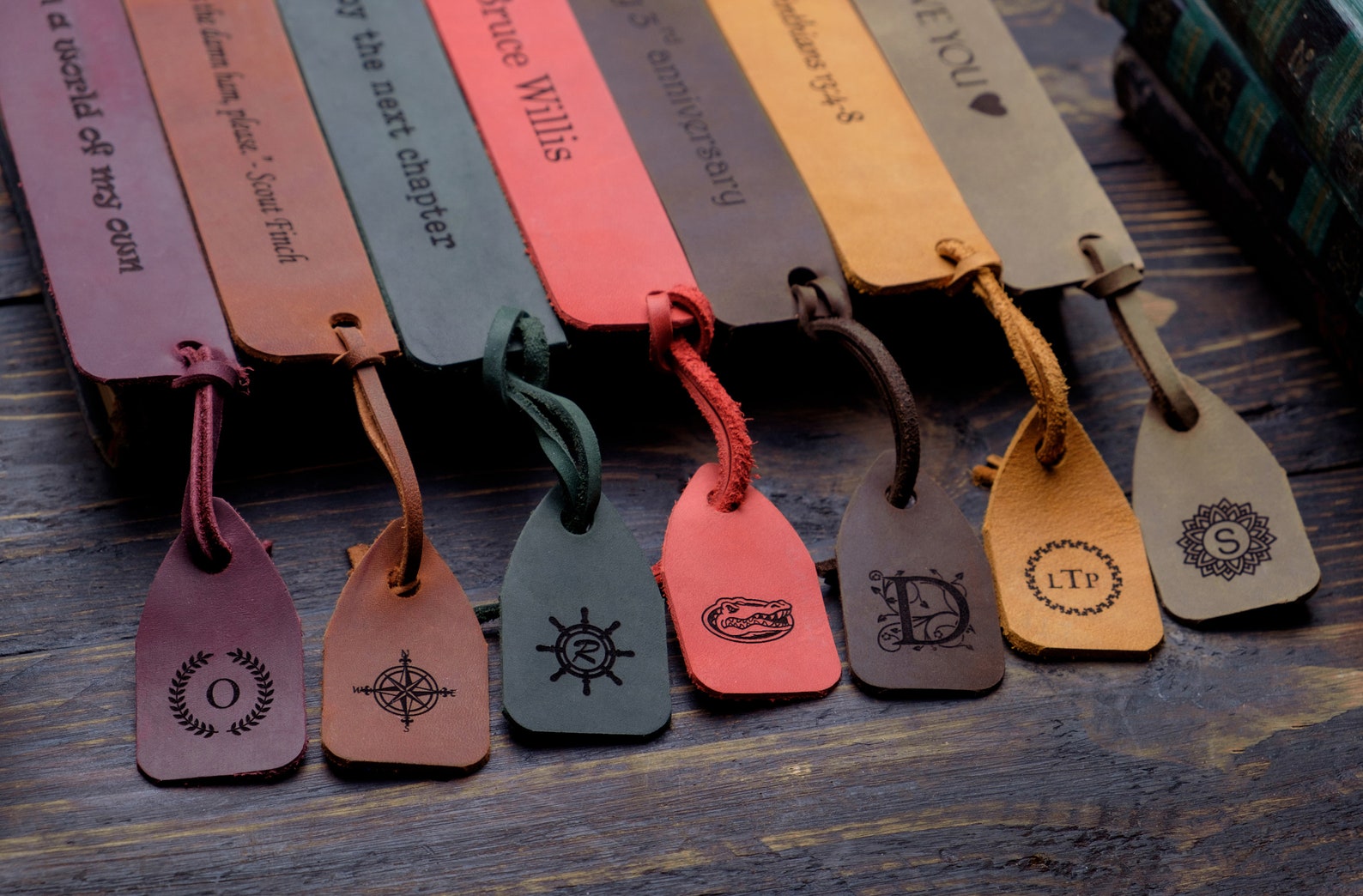 Personalized Leather Bookmark with Custom Engraving 3rd Etsy
