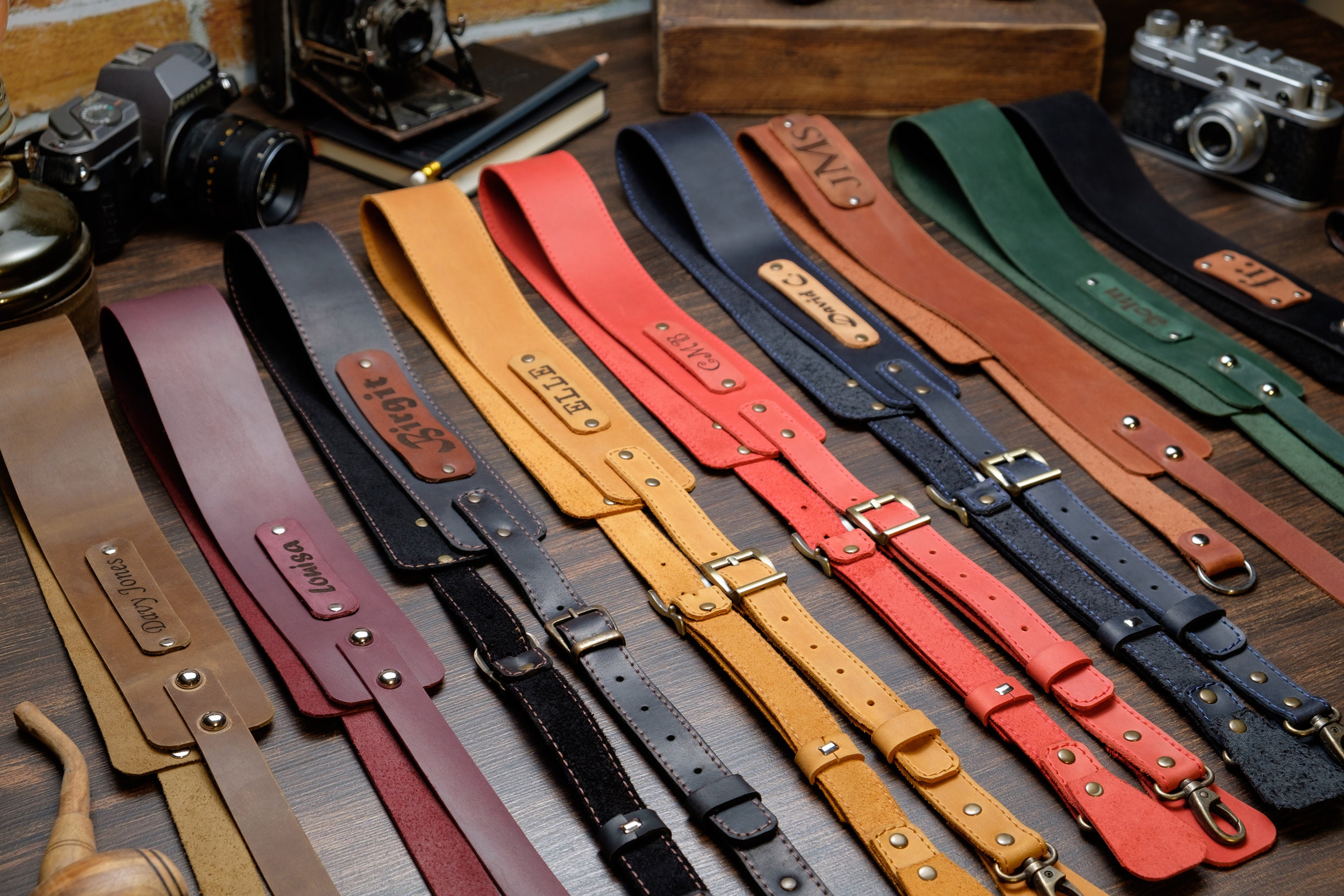 Leather Camera Strap Personalized Camera strap Custom Etsy