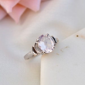 Rose Quartz Ring, 925 Sterling Silver Ring, Handmade Ring, Statement Ring, Dainty ring, Everyday Ring Oval Rose Quartz ring for women, Pinky