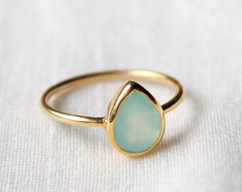 Aqua Chalcedony Faceted Marquise Gemstone Bracelet Micron Gold Plated Sterling Silver Bangle 7x14mm #1420