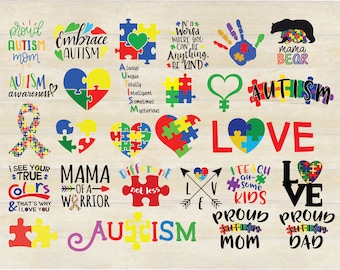 Autism Awareness Puzzle Svg Puzzle Svg Autism Puzzle Svg Autism Svg Dxf Png Eps Pdf File Mother And Son Autism Awareness Puzzle Svg