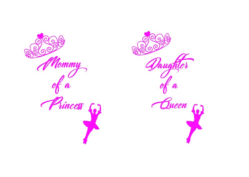 Download Svg Wording With Crown Svg Vinyl Shirt Files Daughter Of A Queen Mommy Of A Princess Svg Silhouette Instant Downloads For Cricut Clip Art Art Collectibles