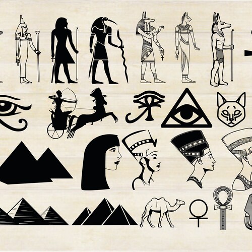 Egyptian Symbols SVG Bundle Ankh SVG Files for Cricut Ankh - Etsy