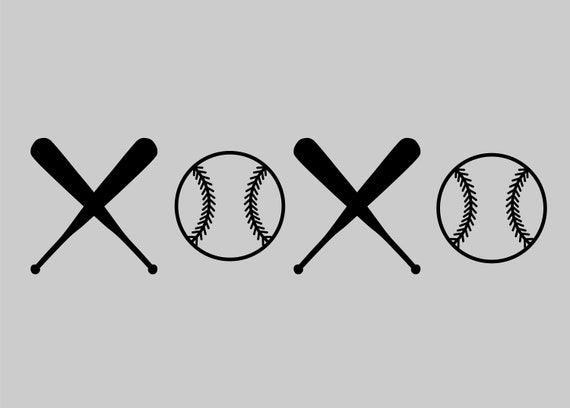 Baseball Xoxo Baseball Bat Xoxo Love Baseball Grunge Etsy