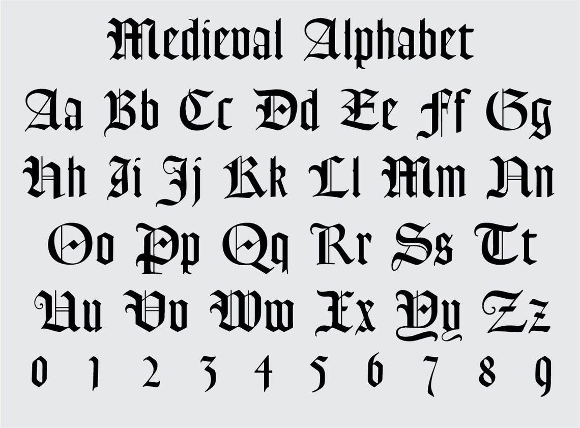 Letras Medievais Para Copiar - ENSINO
