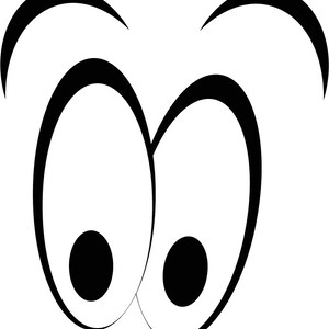 Cartoon eyes, Eyes clipart, vinyl files image 3