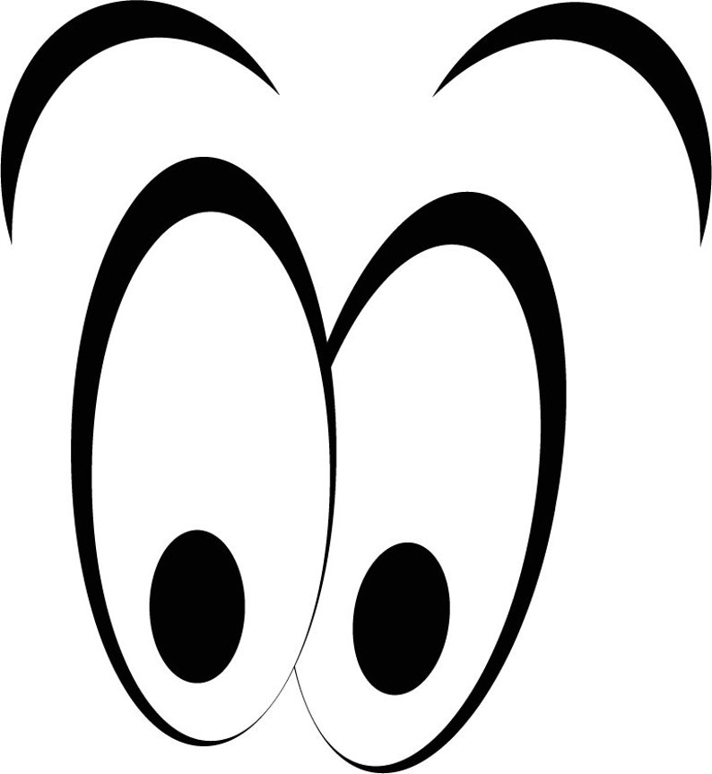 Cartoon eyes, Eyes clipart, vinyl files image 3