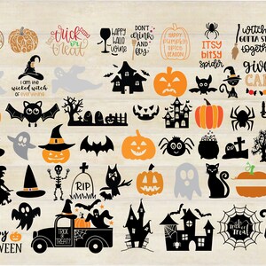 HALLOWEEN MEGA BUNDLE, 114 Designs, Instant Download, Halloween Witch, Halloween Ghost, Halloween Vector, Halloween Clipart