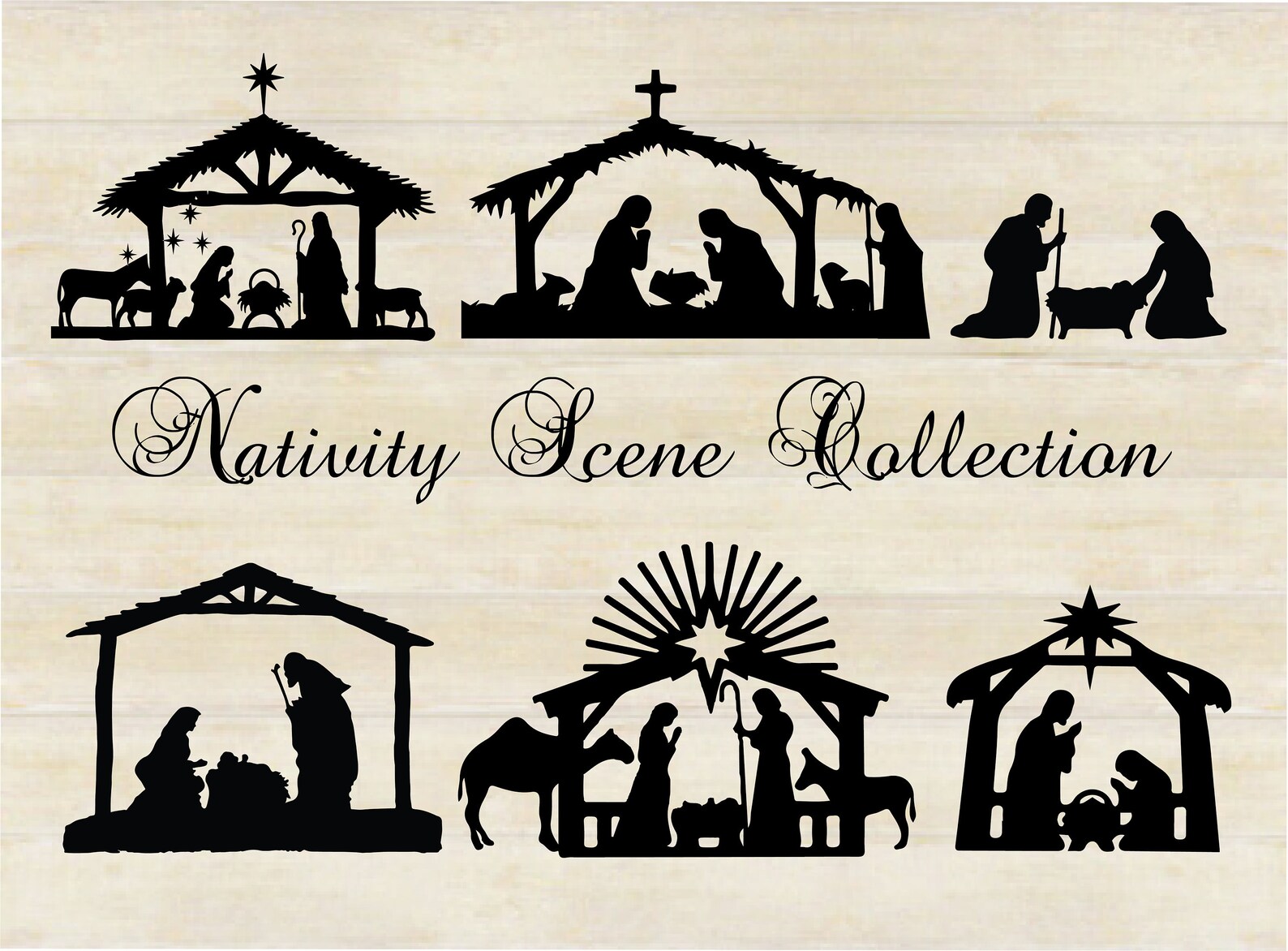 Nativity Scene Bundle SVG Nativity scene collection PNG holy Etsy