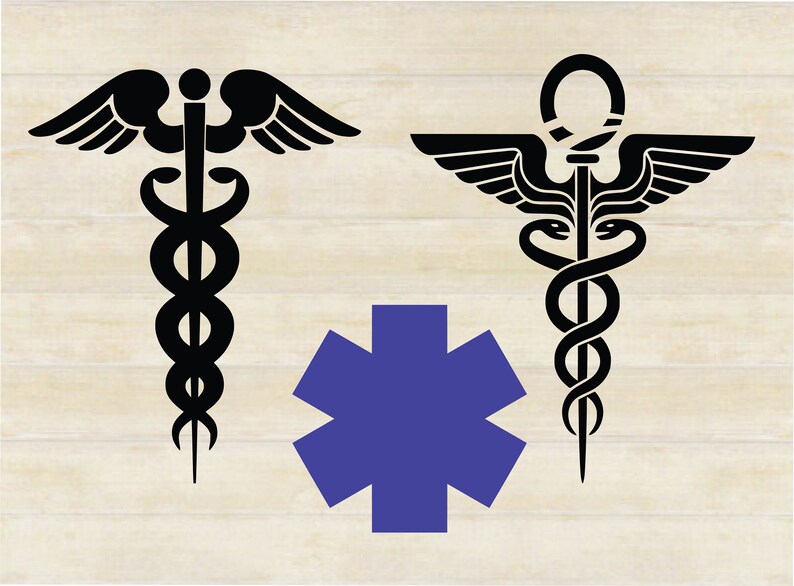 Download Caduceus SVG Medical Symbol Paramedic Symbol Instant | Etsy