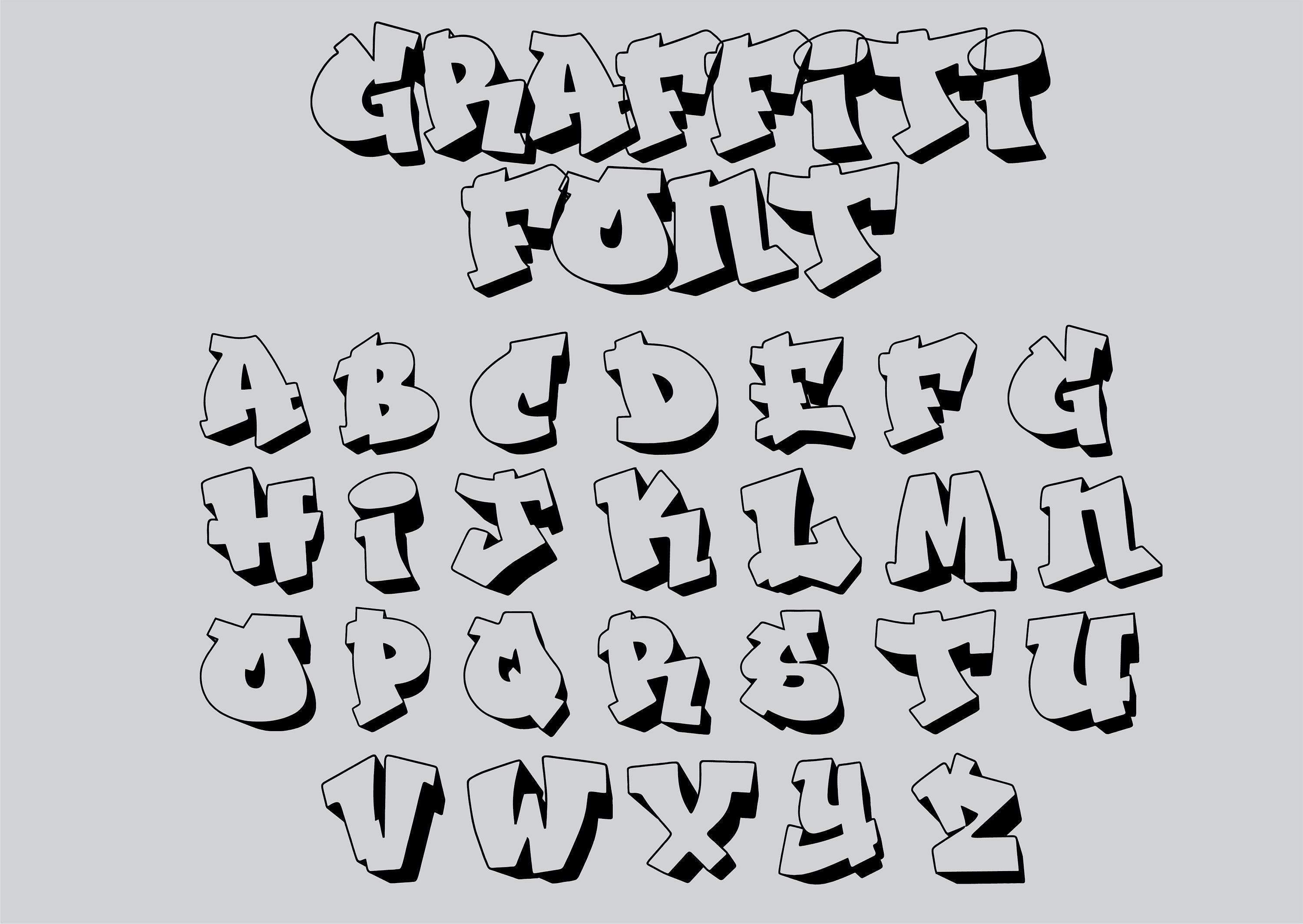 graffiti letters alphabet fonts