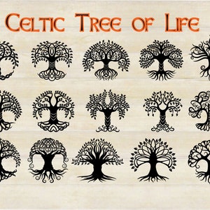 Baum des Lebens SVG, keltische Symbol Clipart, Baum Bundle, 15 keltische Baum Designs, Svg/png/ai/eps