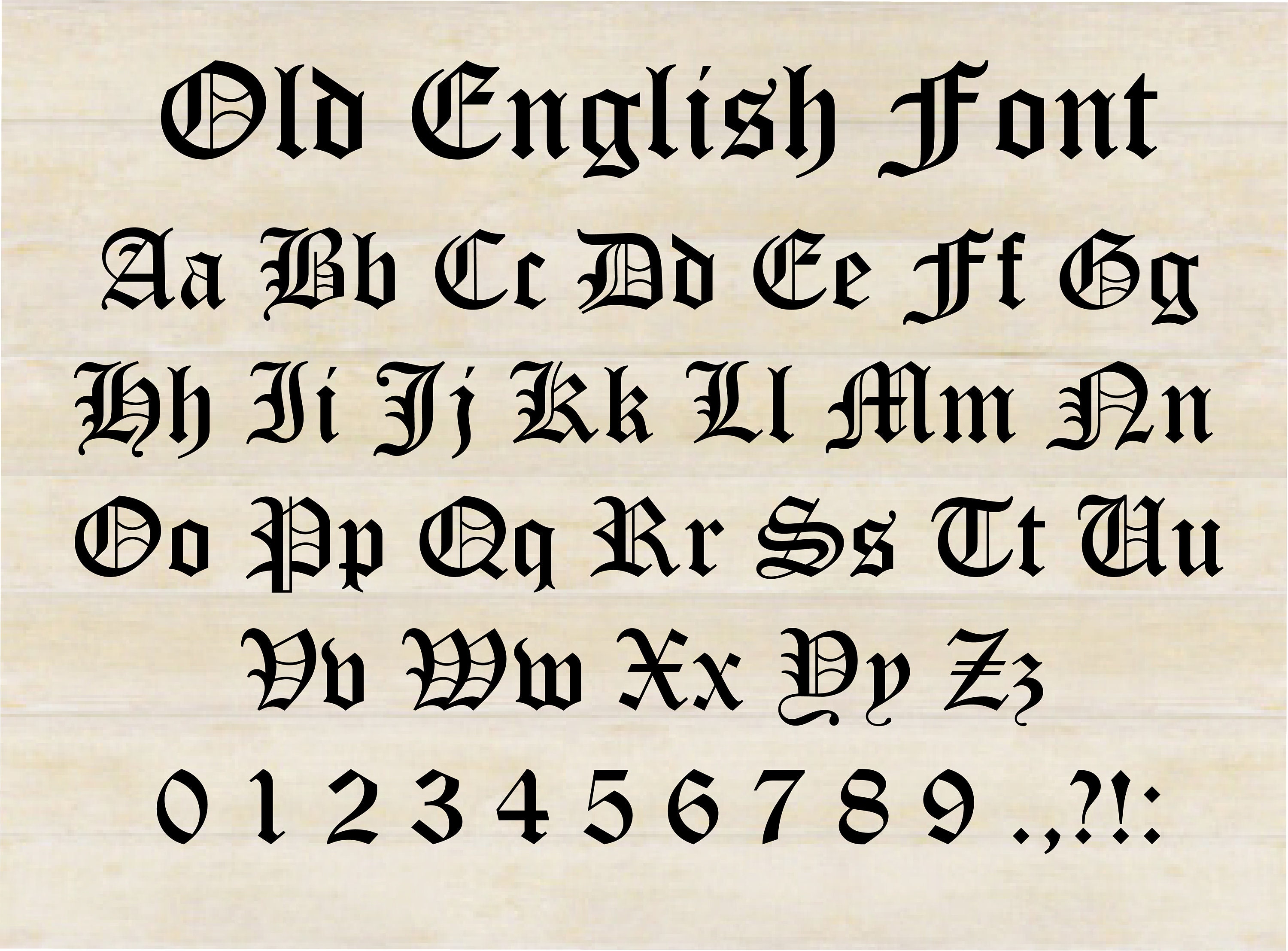 Old English Font Svg Old English Alphabet Old English Etsy Uk