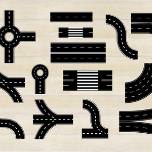 Road elements SVG and PNG, Highway Clipart, Road design, Create your own road, Craft Bundle, svg, png, ai, eps, dxf