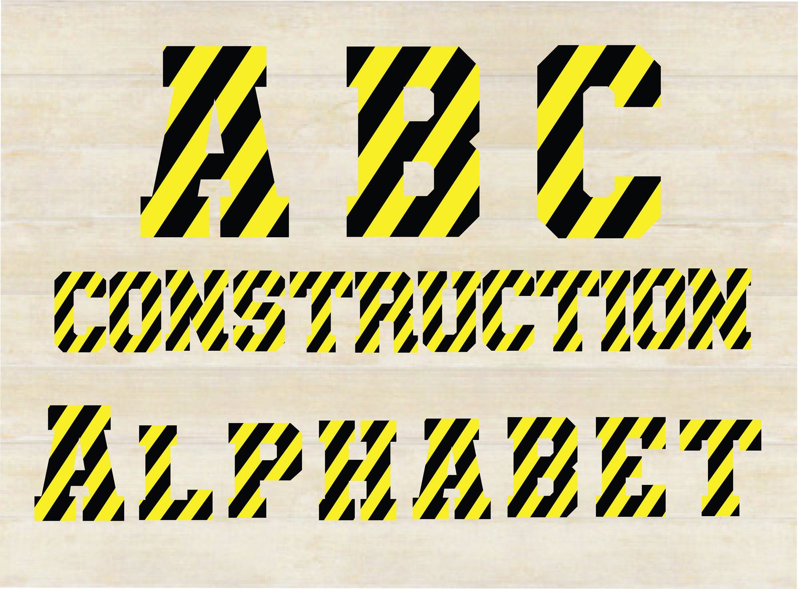 Construction Alphabet SVG Under construction Font Theme Etsy