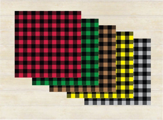 Buffalo patterns Buffalo Plaid Buffalo Clipart 5 designs | Etsy