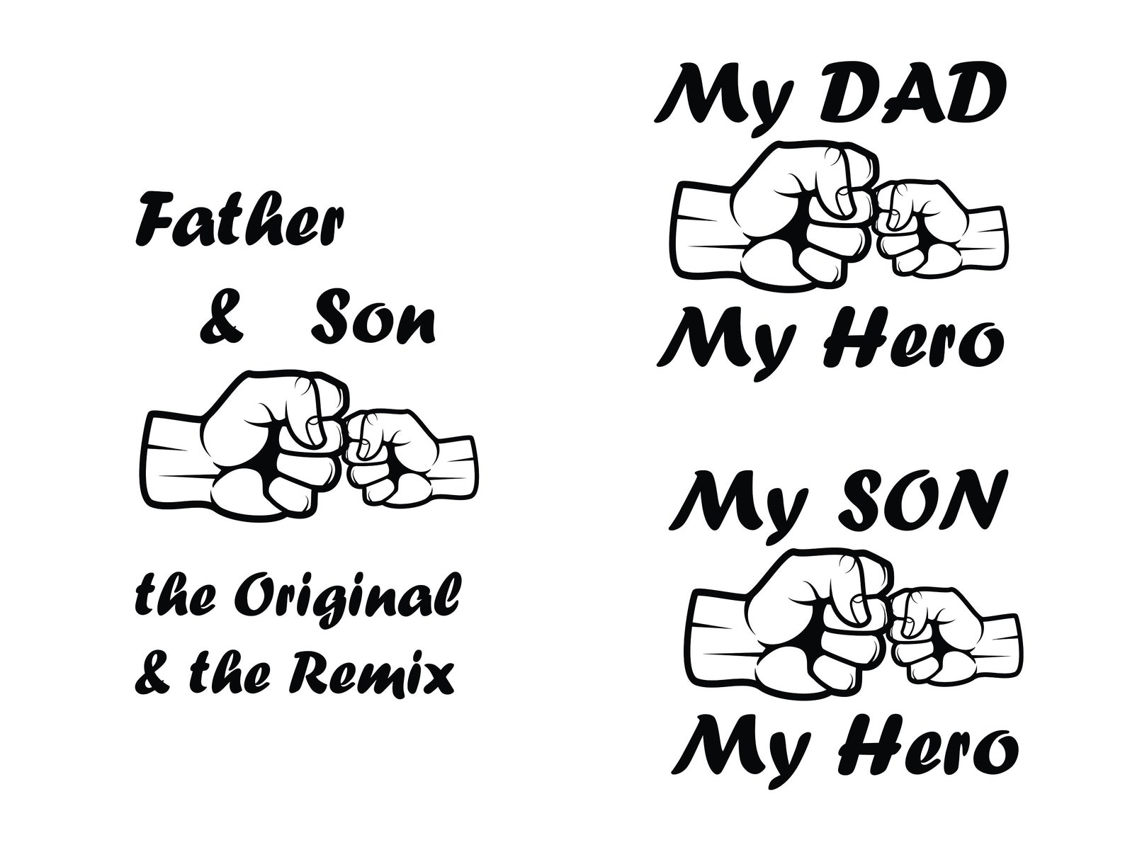 FATHER and SON SVG Fist Bump Svg Best Buds Svg Father Svg | Etsy