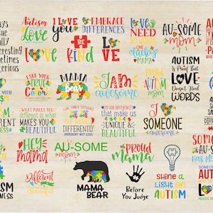AUTISM MEGA BUNDLE 2022, Autism Puzzle, Autism Awareness, Autism Clipart, svg/png/ai/eps/dxf cut files
