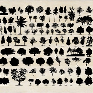106 TREE DESIGN BUNDLE, Tree Bundle Clipart, Wald svg/png/ai/pdf/jpeg Cut Files