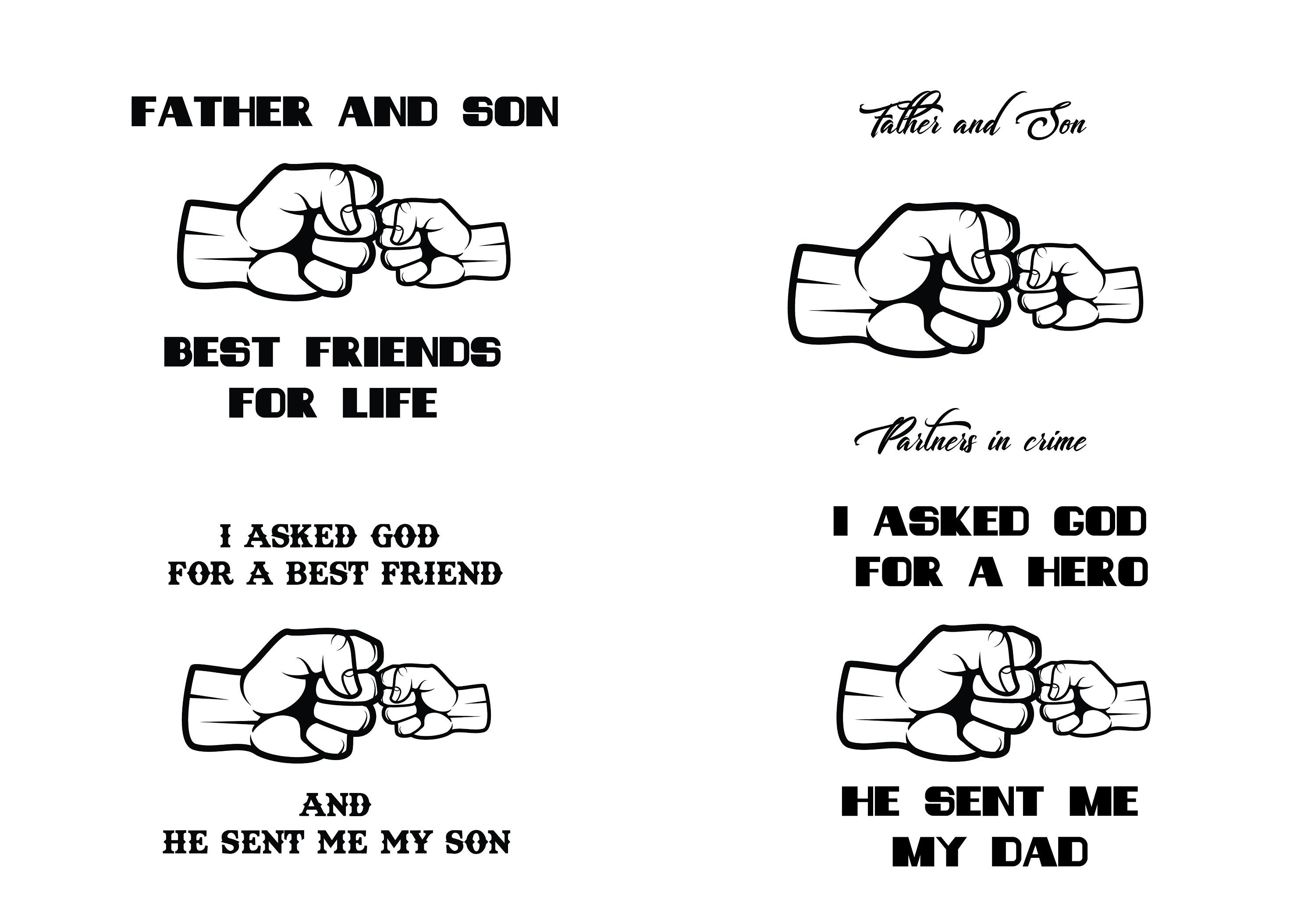Download FATHER and SON SVG fist bump svg best friends svg father | Etsy