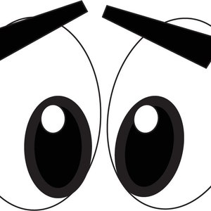 Cartoon eyes, Eyes clipart, vinyl files image 4