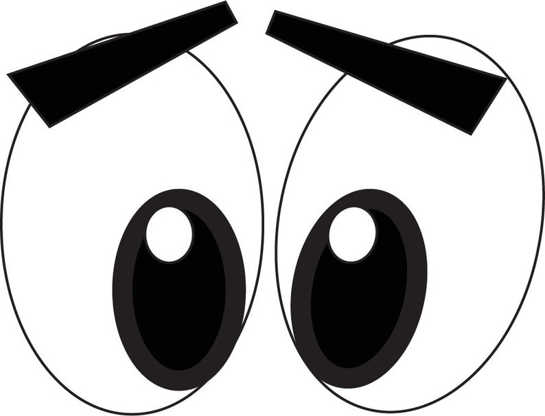 Cartoon eyes, Eyes clipart, vinyl files image 4