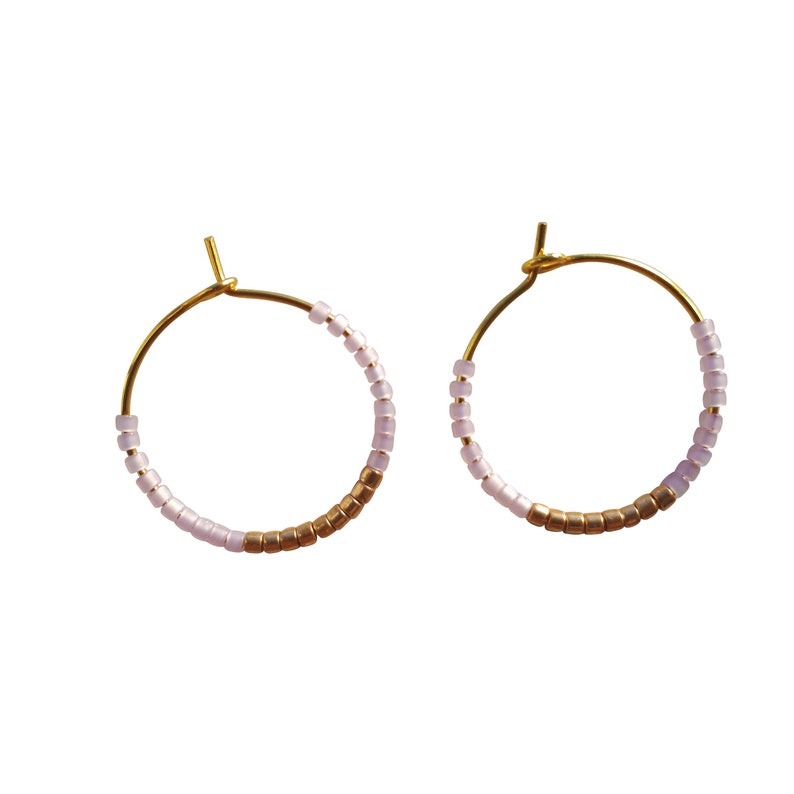 delicate hoop earrings minimalist hoops beaded creole hoops creole hoop earrings dainty hoop earrings Creole hoops gold