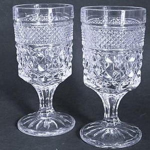 ANCHOR HOCKING Wexford Pattern Wine Glasses Set Of 2