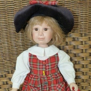 The BOYDS COLLECTION Boyds Bears & Friends Doll 17” Porcelain CHRISTA Back To School