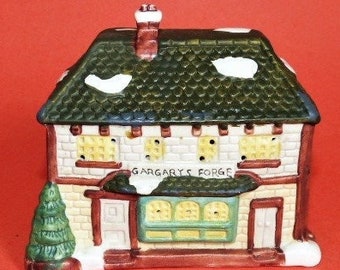 Ceramic Village House Gargary’s Forge Christmas Village Décor 4” x 4.75” x 3.75”