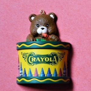 CRAYOLA Teddy Bear With Drum 1992 Ornament Christmas 3.25” x 2.5” Binney & Smith Inc. NEW