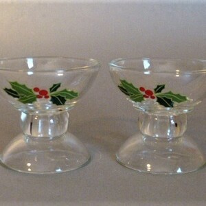 AVON Holiday Candlesticks Set Of 2 Holiday Hostess Collection 1981  2.75” x 3.25”