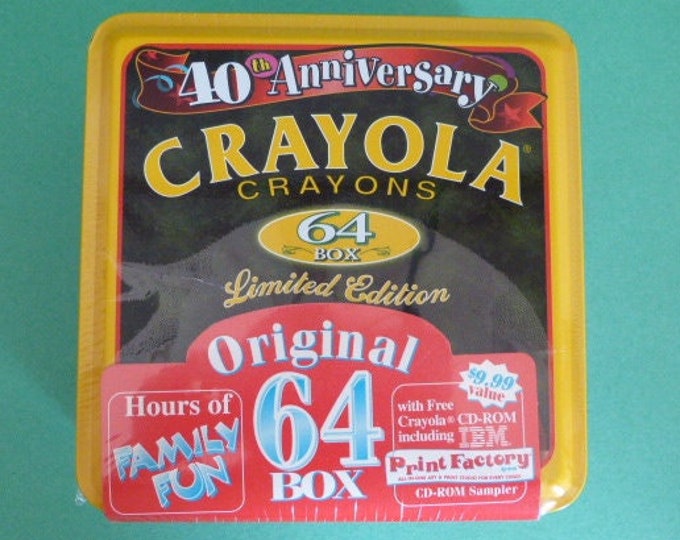CRAYOLA Crayons 40th Anniversary Limited Edition Original 64 Box 1998