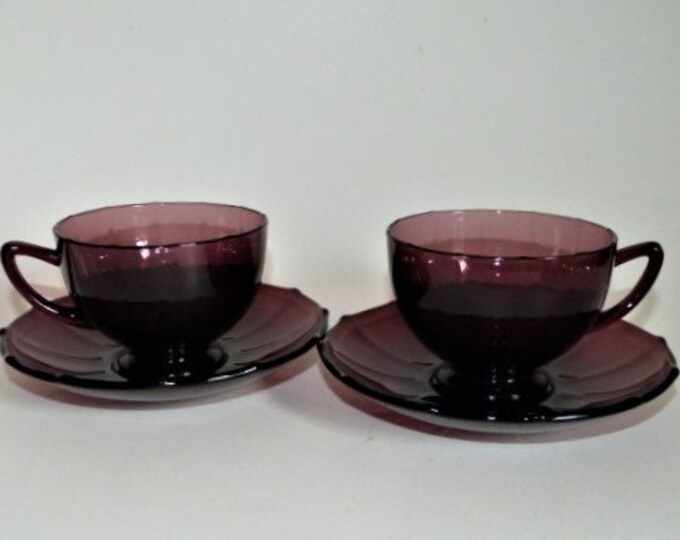 Scarce, Amethyst, New Martinsville, Addie, 34, 12 Sided Panel, Cup