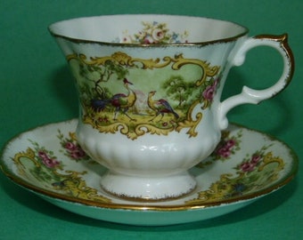 Chippendale Housewarming Fine Bone China Mother's Day Made in England PARAGON Cup and Saucer By Appointment to the Queen