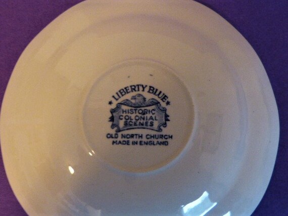 LIBERTY BLUE Coffee/tea Cup & Saucer Set Paul Revere Old