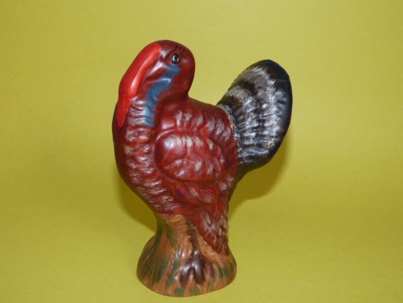 RICH CONNOLLY Folk Art Turkey Man Chalk Ware Holiday Etsy