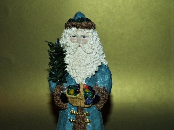 BELSNICKLE Linda Lindquist Baldwin Santa Holding Basket Of - Etsy 日本