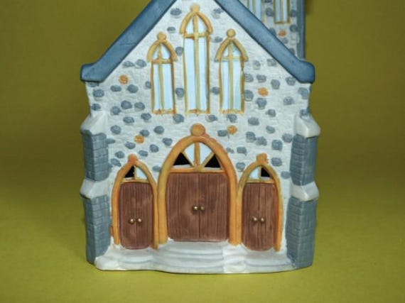 DICKENSVILLE Rex & Lee 1990 Steepled Church Ceramic Village