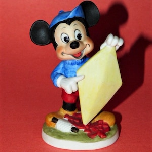 MICKEY MOUSE Figurine Walt Disney Productions Bisque  4” x 2.25”